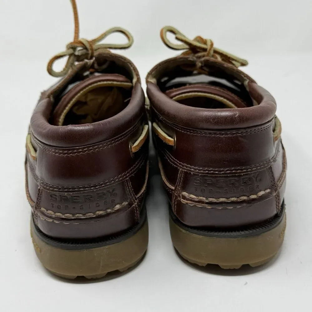 Sperry Authentic Original 3-Eye Lug Sole Boat Shoes Mens 10.5 M Brown Leather